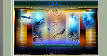 AQUA GRAPHICS UNDERWATER PHOTOGRAPHY ..DESIGNERS WITH UNDERWATER PHOTOGRAPHY EXPERIENCE and DESIGN EXPERTISE 