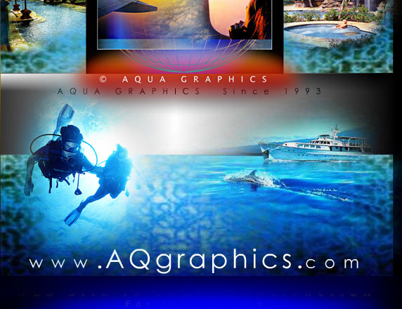 Aqua Graphics Adventure Travel Promotion Design. 